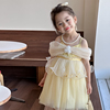 女童贝尔公主裙2024夏装，宝宝洋气连衣裙，儿童生日裙蓬蓬纱裙子