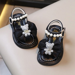 夏季女童宝宝凉鞋软底婴儿学步鞋，公主0-1一岁3小女孩小童防滑皮鞋