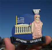 希腊当地购买冰箱，贴雅典卫城帕特农神庙parthenon软胶冰箱贴