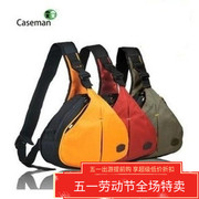 caseman卡斯曼c10橙色三角单反相机，包休闲(包休闲)内胆专业单肩斜跨摄影包