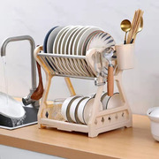 简约现代沥水碗架厨房置物架碗碟，碗筷洗放用具收纳盒架餐具架子