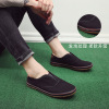 老北京布鞋甲板鞋圆头，休闲黑色低帮纯色，棉布耐磨防滑布鞋工作鞋