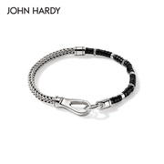 JohnHardy HEISHI 黑玛瑙串珠银手链小众设计轻奢