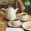 咖啡杯复古陶瓷英式下午茶具咖啡壶套装精致茶杯 中古咖啡杯套装