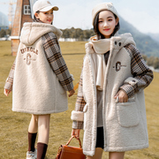初中生羊羔毛外套女秋冬季2023韩版加厚少女大童高中学生冬装
