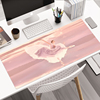 粉色舞者防水皮质鼠标垫超大号办公桌垫高级办公室工位桌面垫笔记本电脑键盘垫子女生宿舍家用书桌滑鼠垫双面