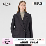 LINE韩国女装春季职业OL夹克气质设计感西装外套NGJKMK8100