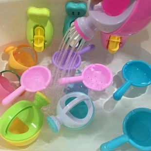 儿童洗澡戏水水勺宝宝婴儿洗头杯洒水壶水车转转乐小黄鸭玩具套装
