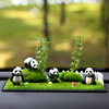 创意汽车摆件可爱国宝，熊猫网红车内饰品，可爱小动物中控台防滑垫