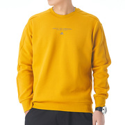 Adidas阿迪达斯黄色圆领卫衣男秋季运动服休闲上衣长袖外套GM4427
