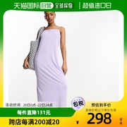 香港直邮潮奢 monki 女士Monki 柔软方形领背心淡紫色中长连衣裙