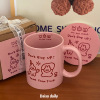 粉色兔子杯子礼盒可爱卡通马克杯陶瓷杯情侣水杯小众设计感水杯