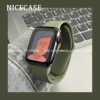NICECASE复古小众军绿色硅胶表带适用苹果手表iwatch8765代SE男女