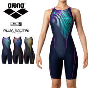 日本ARENA阿瑞娜专业竞技游泳衣女保守无袖五分连体比赛竞速泳装