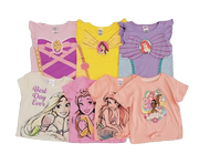 外单美人鱼贝尔公主，2-12岁女童迪家60棉质，夏款短袖精致t恤衫