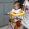 自行车座椅宝宝安全防护舒适海绵车把前挂前置小孩坐垫前后两用型