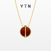 YIN隐「因」系列黄金比红玉髓项链 18K金锁骨链奢侈品珠宝礼物