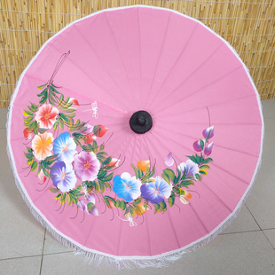 泰国手工流苏伞云南傣族，拍照道具伞清迈手绘花布，伞泰式吊顶装饰伞