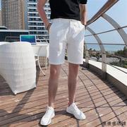 neh夏季西装短裤男士，韩版英伦薄款休闲弹力五分裤西裤