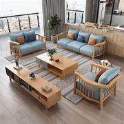 蔚虎沙发北欧实家沙发，组合木布客厅家具，科技用现代简约民宿橡胶