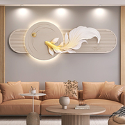 轻奢立体浮雕客厅装饰画，简约现代沙发背景墙，挂画高档艺术灯光壁画