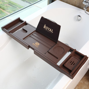 诺宝尼北欧轻奢可伸缩置物架，竹制民宿酒店高档泡澡架浴缸置物板