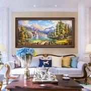 山水画高档大气油画美式客厅沙发背景墙装饰画欧式挂画风景壁画