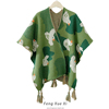 绿色白鸽外搭保暖大披肩波西米亚仿羊绒披风斗篷秋冬季围巾女洋气