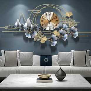 新中式创意钟表挂钟客厅，现代简约家用轻奢大气挂表北欧艺术装饰表