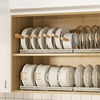 厨房置物架锅具架可调节伸缩厨柜锅盖多功能收纳架台面碗碟盘子架