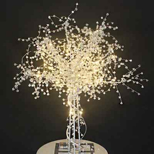 婚庆餐桌摆件发光水晶树，创意灯节日花束婚礼舞台装饰