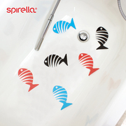 瑞士spirella防滑贴zebrafish斑纹鱼浴室浴缸，防滑脚垫5个装