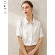 白色衬衫女短袖夏季设计感小众高级感职业装面试上衣正装半袖衬衣