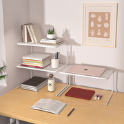桌上书架分层桌面置物架办公室书桌组合收纳架办公桌隔层文件架子