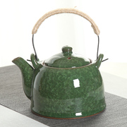 陶瓷茶壶冰裂提梁壶单壶茶具，带过滤网泡茶壶餐厅，茶水壶800ml家用