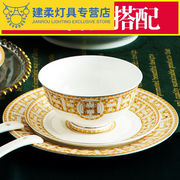 骨质白瓷碗单只北欧陶瓷碗餐具家用单碗盘碟欧式勺子碗碟套装爱马