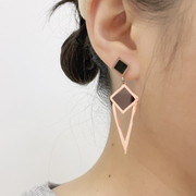 几何气质时尚钛钢耳钉耳环个性三角形夸张冷淡风耳坠欧美百搭OL风