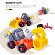 拆装工程车玩具拆装玩具车螺丝组装电钻可拆卸推土机压路机挖土机