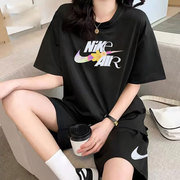Nike耐克女装黑色T恤夏季运动服宽松透气健身训练短袖FB8192-010