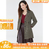 hh0k0052英伦风格子好搭单排扣外套折扣女装7.28春