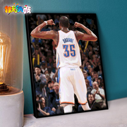 数字油彩画diy油画人物NBA篮球明星手绘填色画雷霆杜兰特乔治威少