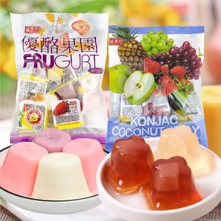 台湾盛香珍优酪果园果冻330g综合4种水果味果汁进口食品休闲零食