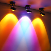 日落射灯氛围灯明装led天，花灯嵌入式可调角度客厅吸顶背景墙壁灯