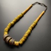 印度哈萨克斯坦收藏古董土库曼游牧民族老琉璃项链铜吊坠老物件q