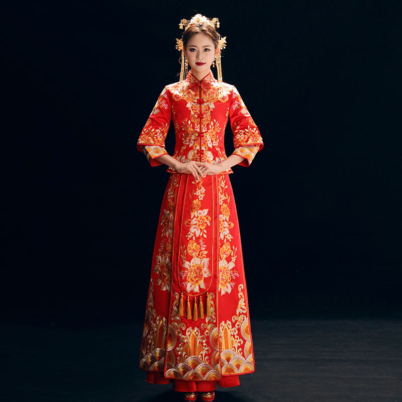 秀禾服新娘2019新款禾服结婚小个子短款中式婚纱礼服修身敬酒|ruв категории Женская одежда, Cвадебные платья, ципао - от Buy2taobao.com для оказания профессиональной услуги покупки агента Taobao