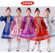 蒙古服装儿童蒙古族舞蹈演出服女男童56个民族牧民新歌筷子舞蹈服