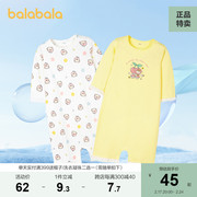 巴拉巴拉儿童睡衣夏季连体衣女宝宝小童家居服空调服纯棉卡通
