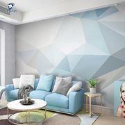 北欧简约现代抽象几何图形沙发，卧室电视背景，墙布壁纸个性壁画墙纸
