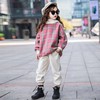 女童加绒卫衣套装2024秋冬韩版女孩两件套洋气，网红儿童冬装潮