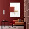 实物橙饰画抽象3d立体创x意装置走廊，玄关装色挂画现代几何